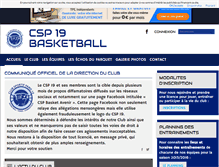 Tablet Screenshot of csp19basket.fr